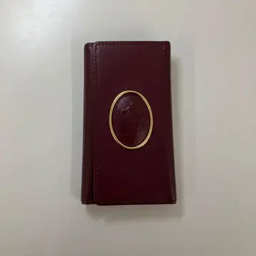WEDGWOOD 버건디 가죽 키케이스