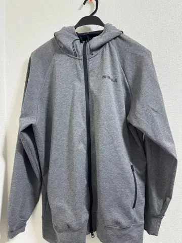 BRIEFING 그레이 풀 집업 후드티