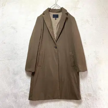 iCB/충전솜 롱 코트/11/심플 카키