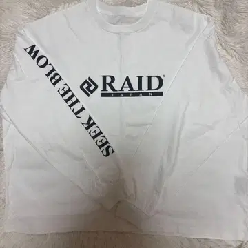 레이드 재팬 RAID JAPAN 로고T 화이트 L 사이즈 긴팔