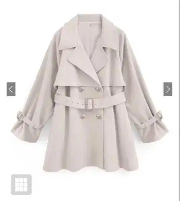 GRL 벨트 포함 페이크 울 트렌치코트