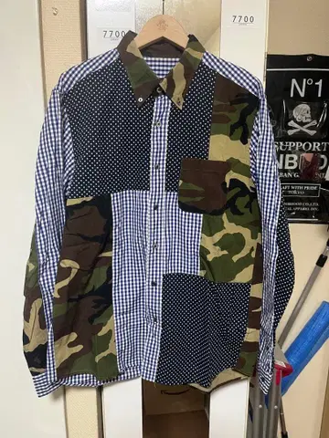 SOPHNET. 패치워크 긴팔 셔츠 XL fragment