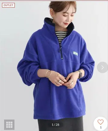 아메리칸 홀릭의 Discus/하프 ZIP 플리스 풀오버