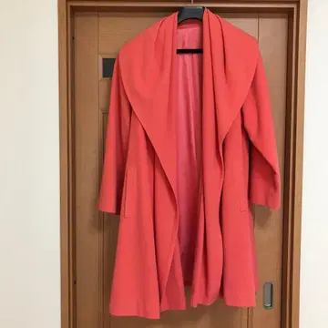 태즈매니아 캐시미어 혼방 울 코트 오렌지