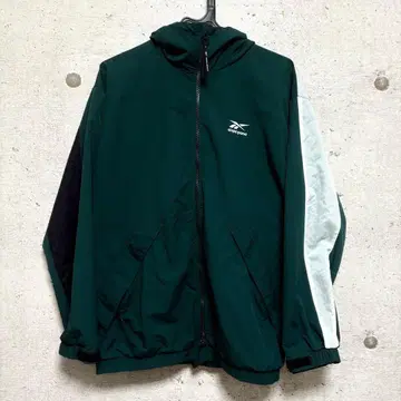 리복 나일론 자켓 L 다크 그린