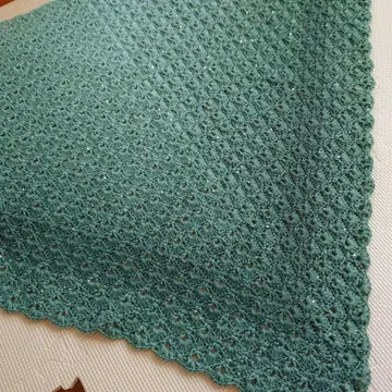 손뜨개질 삼각형 숄 발레 숄 (원더코튼 스피카 색상 130)