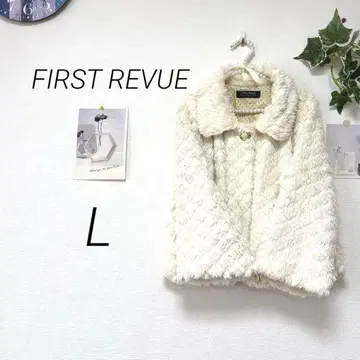 10671 FIRST REVUE 인조 모피 숏코트 L 아우터