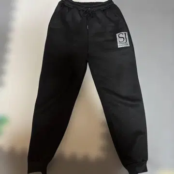 블랙 조거 팬츠 속기모