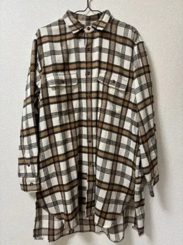 Omat Unelma: 사이즈 1 롱 체크 셔츠