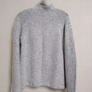 Ketty Cherie 그레이 하이넥 니트 라메 믹스