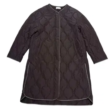 새상품급 PLST 퀼팅 코트 S 브라운