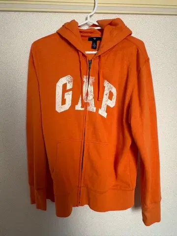 GAP 오렌지 집업 후드티 S
