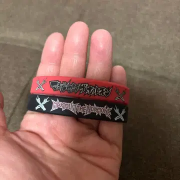 러버 밴드 빨간색 블랙 2개 세트