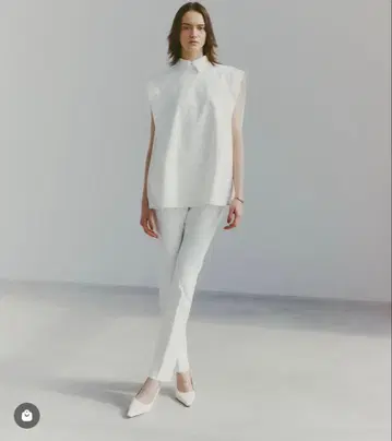 스트레치 OX 슬리브리스 블라우스