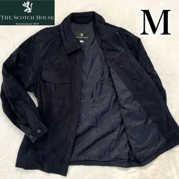 THE SCOTCH HOUSE 고품질 스웨이드 자켓 로고 금장 장식