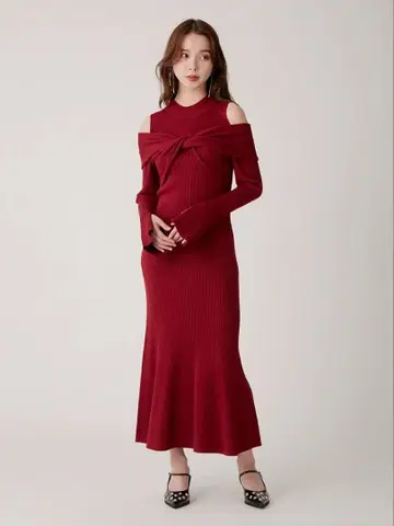 릴리 브라운 레이어드 니트 원피스