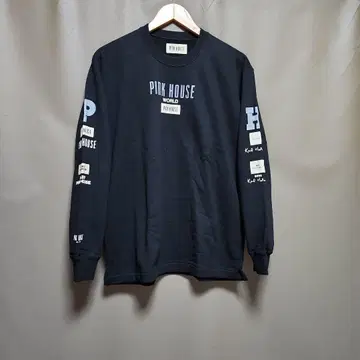 PINK HOUSE 블랙 로고 프린트&와펜 트레이닝복