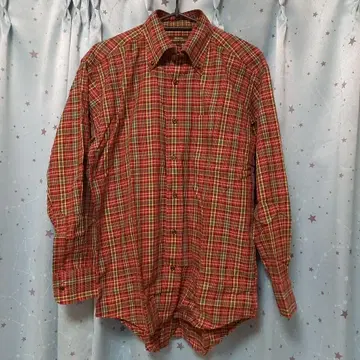 REGAL 남성용 체크 무늬 긴팔 셔츠 M