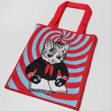 보리스 잡화점 니트 토트백 GUSTAVE 군 (공부) 레드