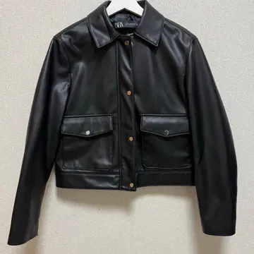 ZARA 페이크 레더 라이더 자켓