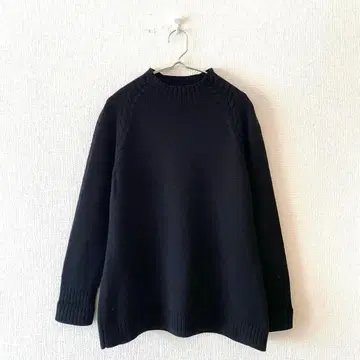 [ 아쿠아 리 ] 니트 모 100% 하이넥 래글런 슬리브 긴팔 40