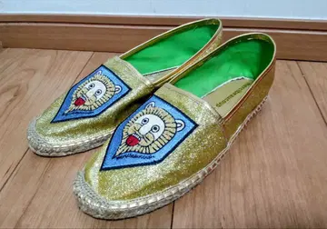 새상품급 메르시보쿠 골드 신발 mercibeaucoup 금 사자 신발