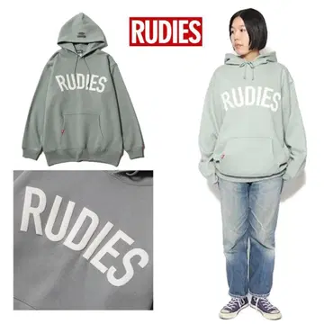 RUDIES 루디스 PHAT 후드티 그린 L GID 축광 로고