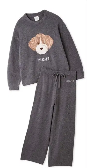 젤라또피케 머랭독 자카드 풀오버 & 롱 팬츠