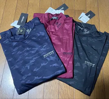 DUNLOP 카모 패턴 하이넥 언더셔츠 속기모 3개 세트