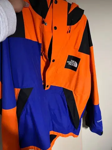 THE NORTH FACE XL 마운틴 후드티 오렌지/블루
