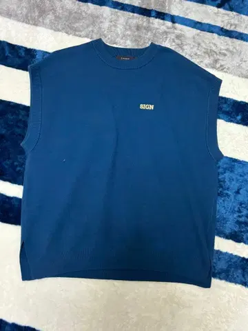 RAGEBLUE 네이비 슬리브리스 베스트 L