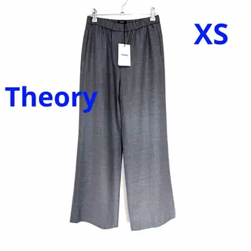 택 포함 새상품 Theory 띠어리 이지 와이드 팬츠 그레이 XS