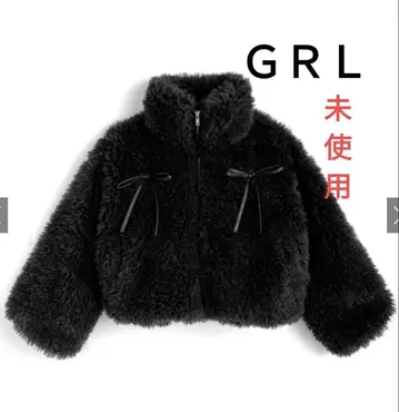 [ 미사용 ] GRL 보아 자켓 숏 기장 블랙 리본 포함