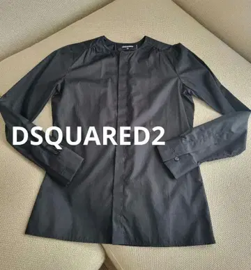 새상품급 DSQUARED2 디스퀘어드 코튼 긴팔 노카라 블라우스