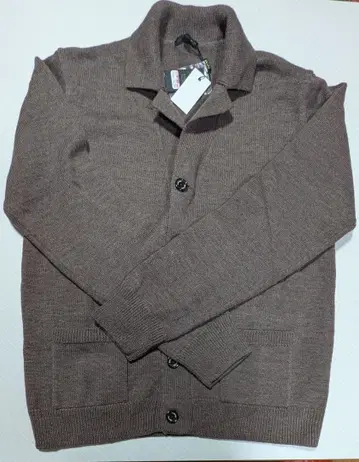 카라 부착 니트 가디건 XL