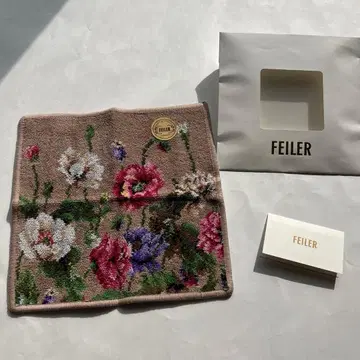 FEILER 꽃무늬 자수 손수건 기프트 박스 포함