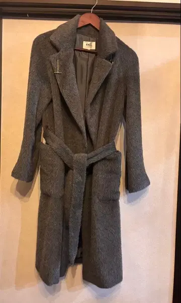 49AV. 그레이 롱 코트 벨트 포함