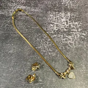 NINA RICCI 니나리치 큐빅 목걸이 & 귀걸이