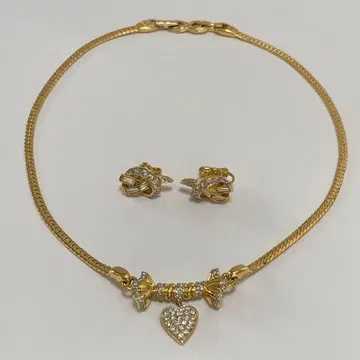 NINA RICCI 니나리치 큐빅 목걸이 & 귀걸이