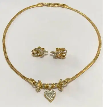 NINA RICCI 니나리치 큐빅 목걸이 & 귀찌