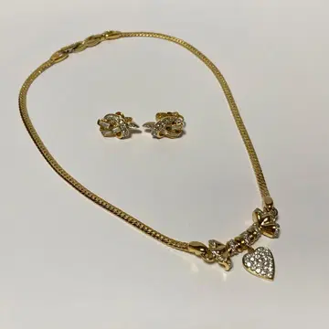 NINA RICCI 니나리치 큐빅 목걸이 & 귀찌