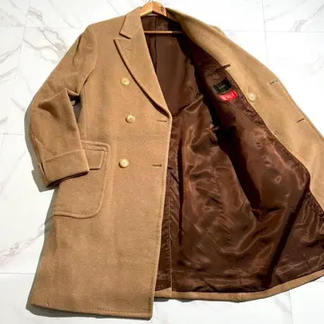 [ 미사용급 ] 산요 피아첸차 카멜 100% 더블 체스터 코트