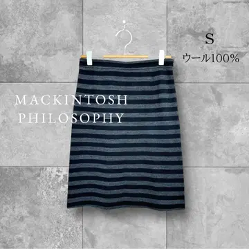 새상품급 매킨토시 철학 니트 스커트 울 모노톤 S