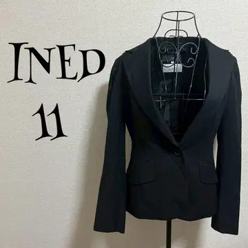 INED/ 이네드/ 블랙/ 테일러드 자켓/ L