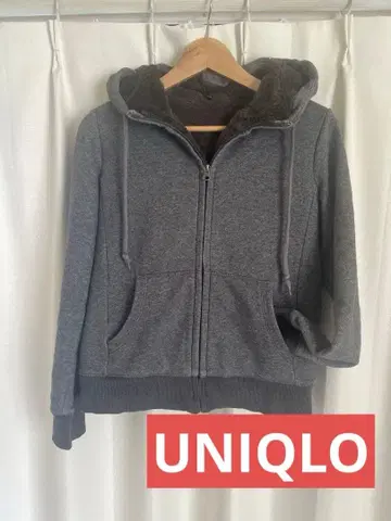 유니클로 그레이 보아 안감 후드티 UNIQLO 자켓 아우터 후드