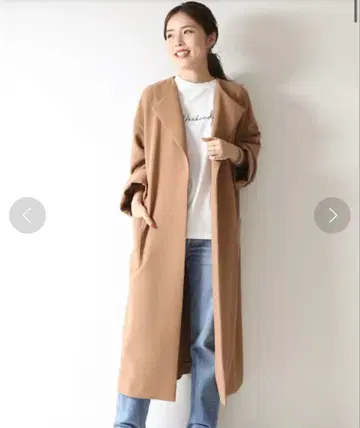 19SS Spick & Span 카멜 노카라 코트 사이즈 36