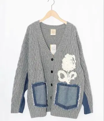 스칼라 753009: 레이스 x 데님 x 니트 가디건
