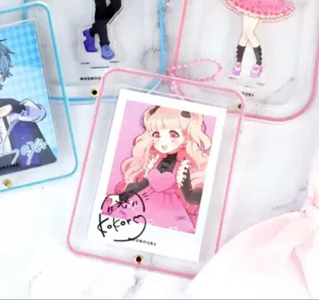 후쿠야 모노컬러 아크릴 프레임 핑크 포토 카드 사이즈