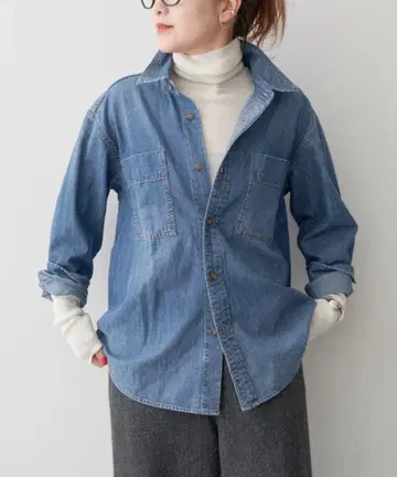 Spick and Span 라이트 온스 데님 셔츠