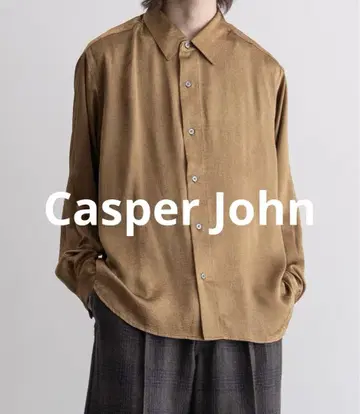 완판템/새상품 오버 사이즈 셔츠 모카색 Casper jonh